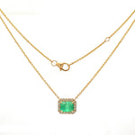 Colombian Emerald Diamond Necklace