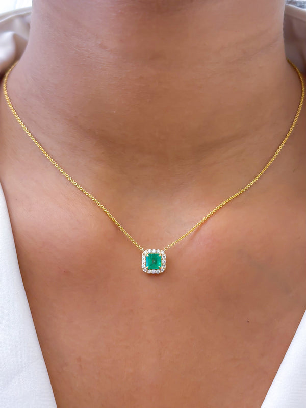 Colombian Emerald Diamond Necklace