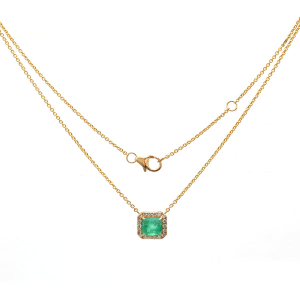 Colombian Emerald Diamond Necklace