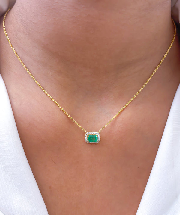 Colombian Emerald Diamond Necklace