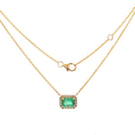 Colombian Emerald Diamond Necklace