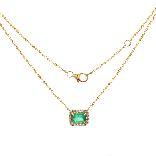 Colombian Emerald Diamond Necklace