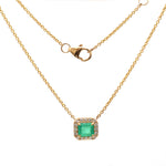 Colombian Emerald Diamond Necklace