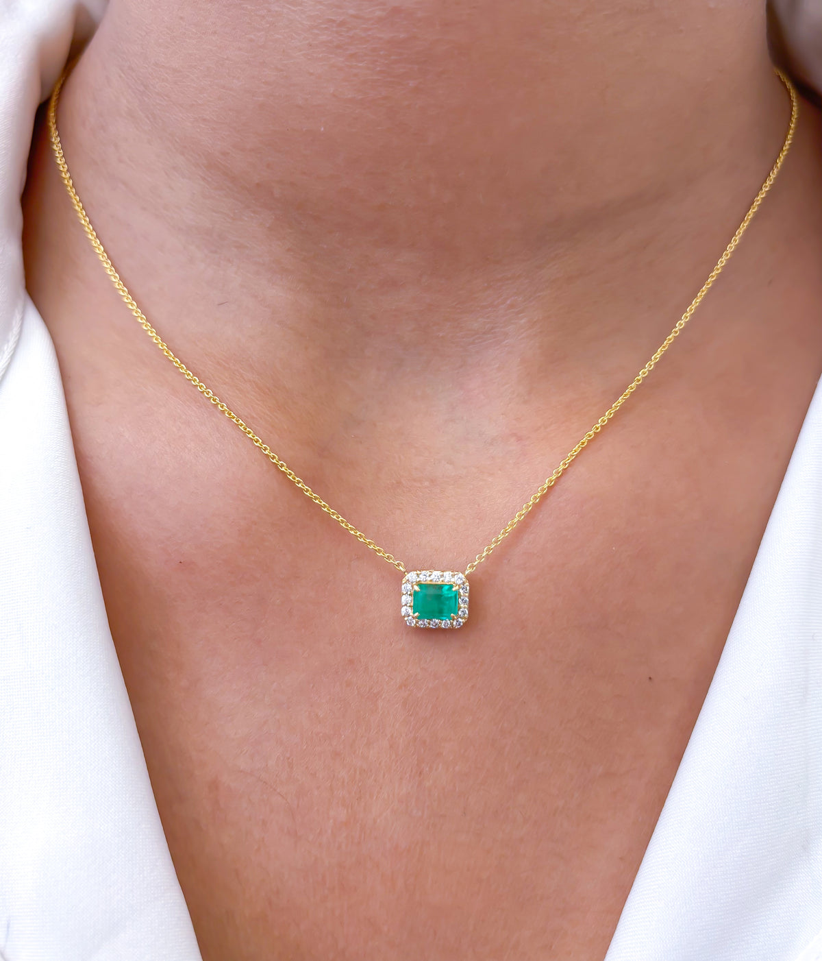 Colombian Emerald Diamond Necklace