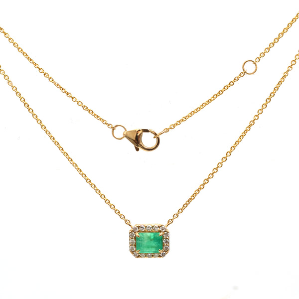 Colombian Emerald Diamond Necklace