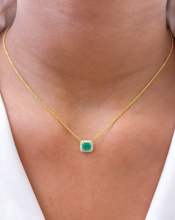 Colombian Emerald Diamond Necklace