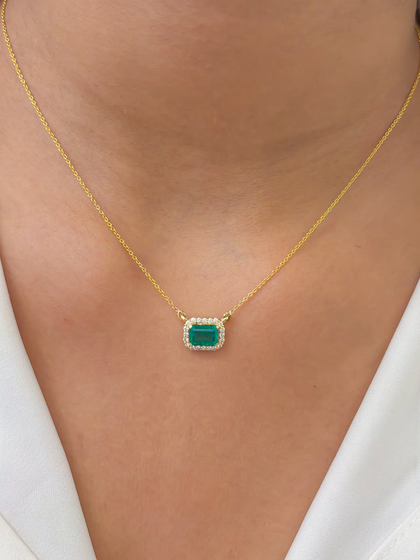 Emerald Diamond Necklace