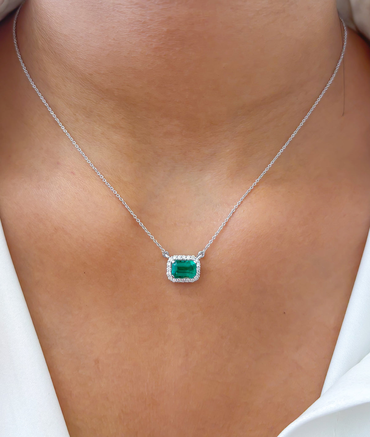 Emerald Diamond Necklace