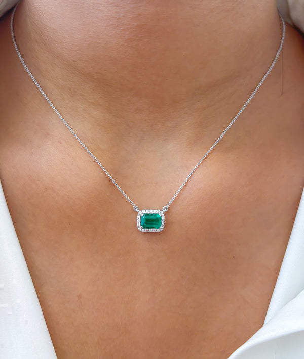 Emerald Diamond Necklace
