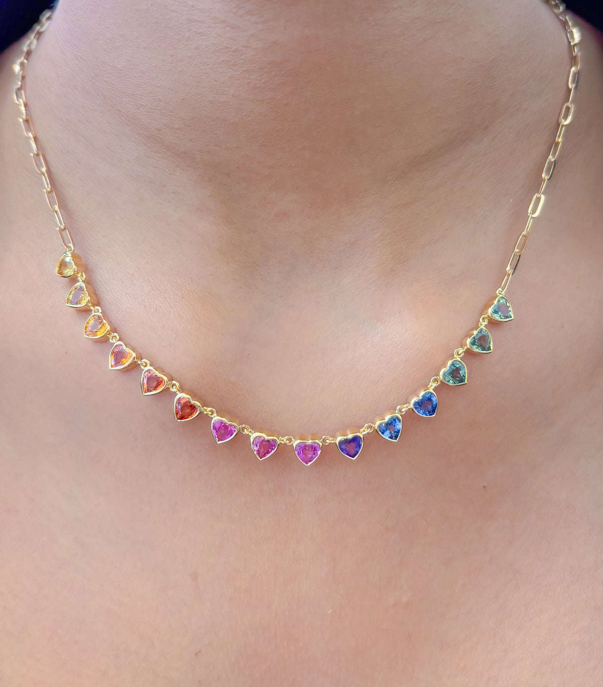 Rainbow Sapphire Necklace