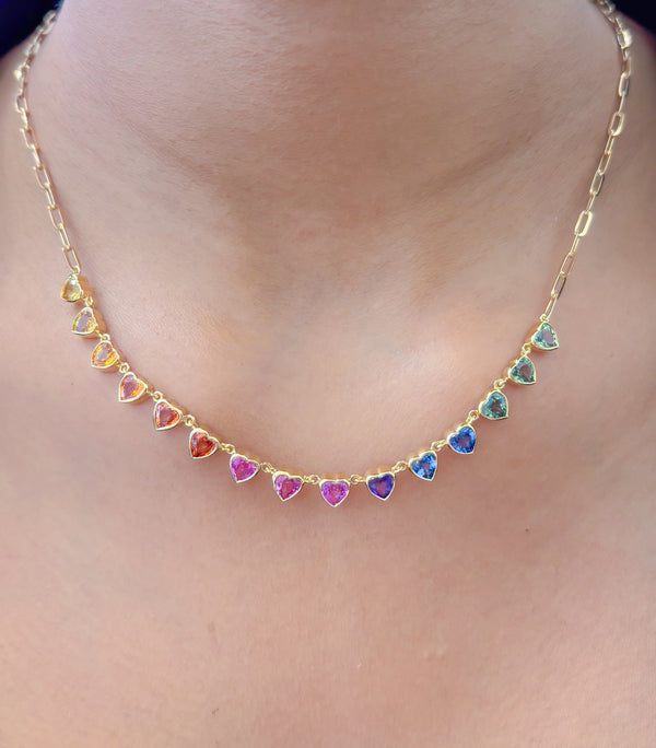 Rainbow Sapphire Necklace