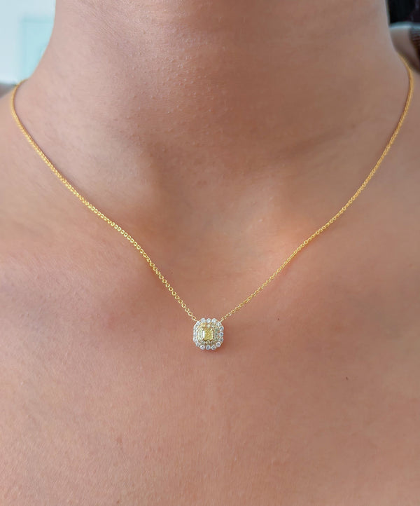 Yellow Diamond Diamond Necklace
