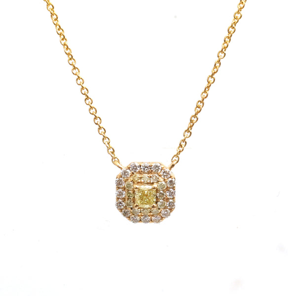 Yellow Diamond Diamond Necklace