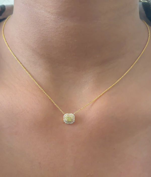 Yellow Diamond Diamond Necklace