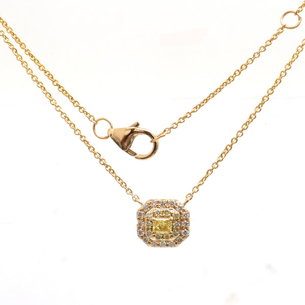 Yellow Diamond Diamond Necklace