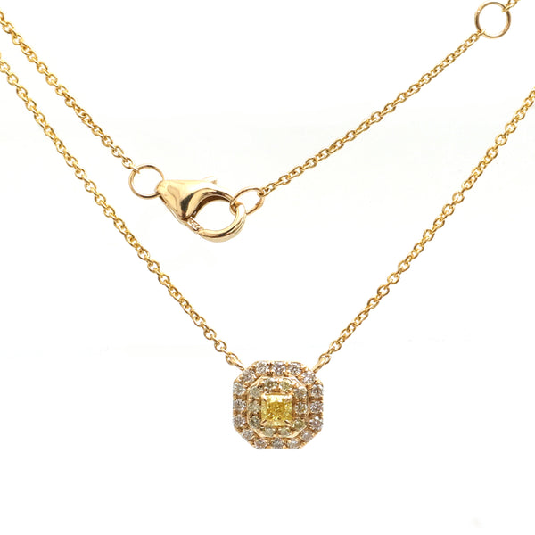Yellow Diamond Diamond Necklace