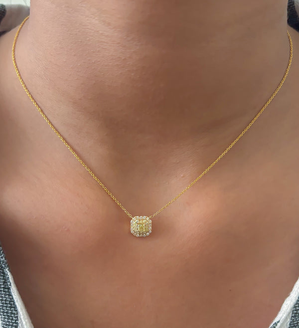 Yellow Diamond Diamond Necklace