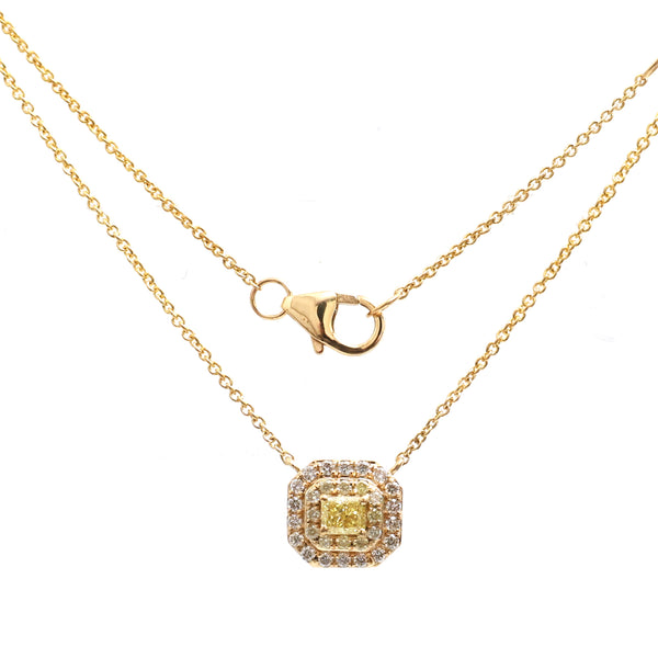 Yellow Diamond Diamond Necklace