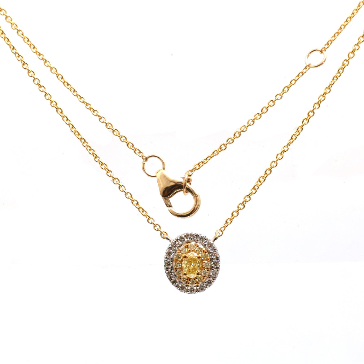 Yellow Diamond Diamond Necklace