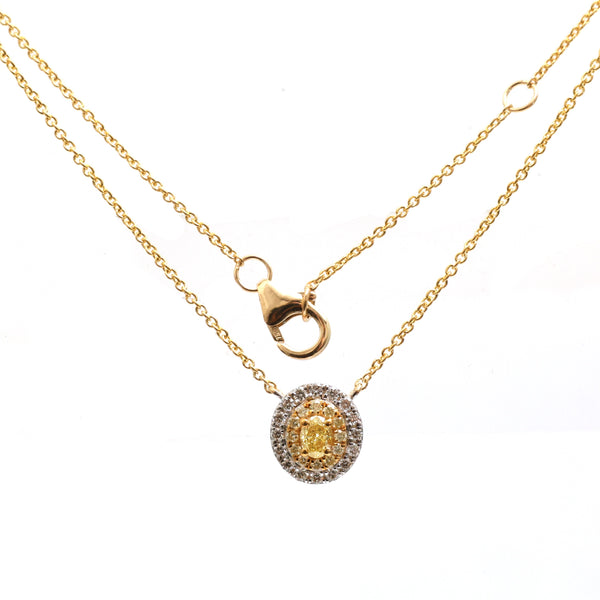 Yellow Diamond Diamond Necklace