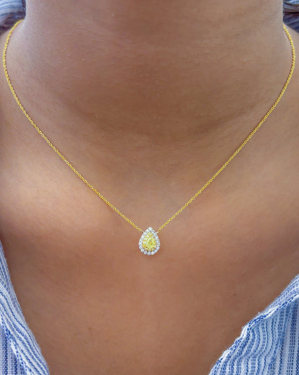 Yellow Diamond Diamond Necklace