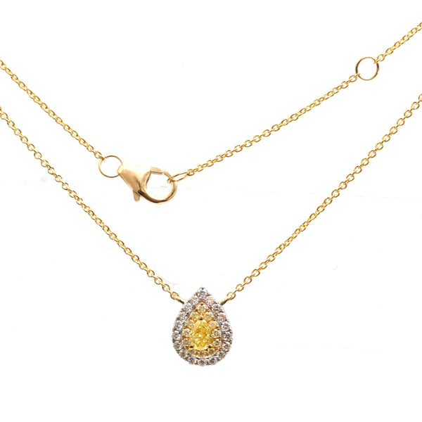 Yellow Diamond Diamond Necklace