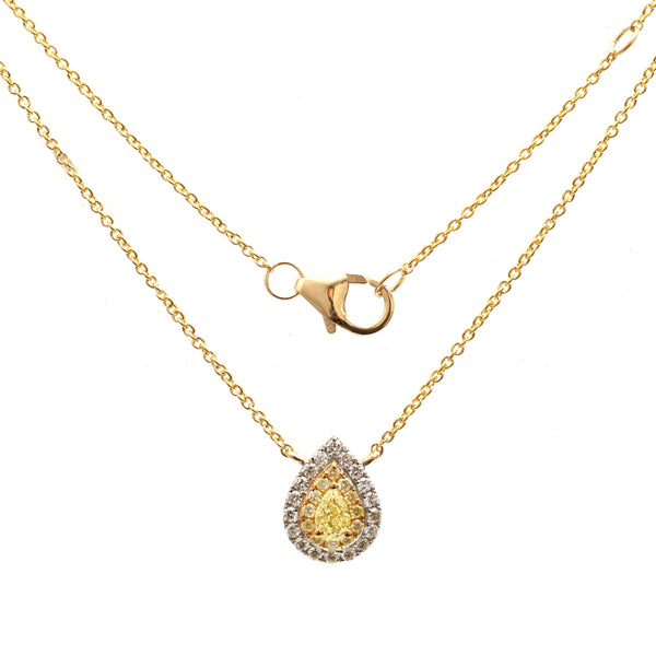 Yellow Diamond Diamond Necklace