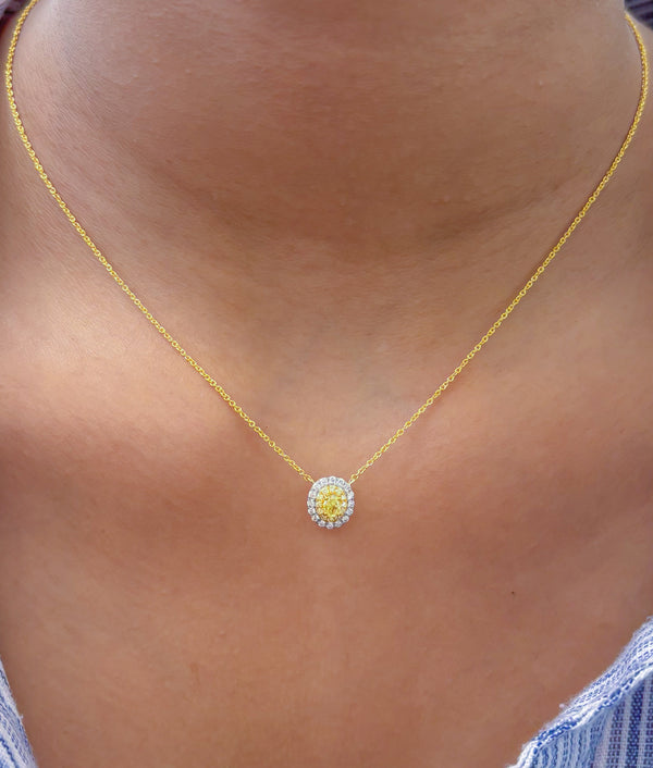 Diamond Yellow Diamond Necklace