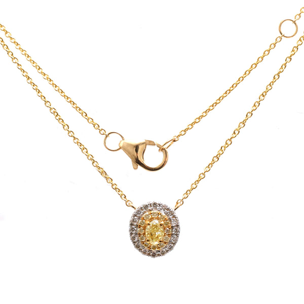 Yellow Diamond Diamond Necklace