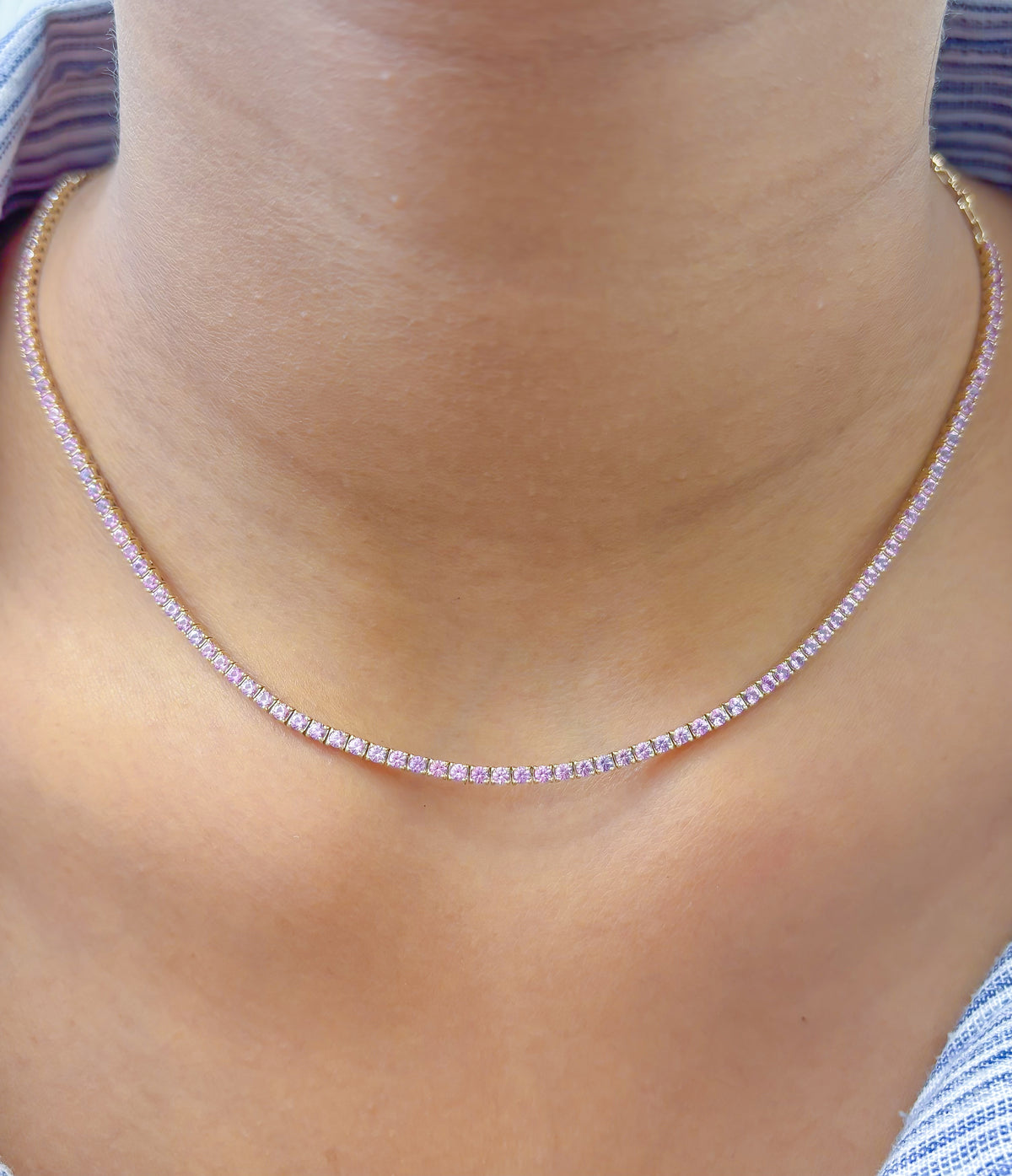 Pink Sapphire Necklace
