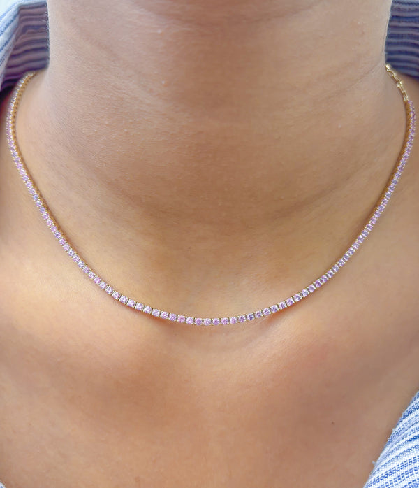 Pink Sapphire Necklace