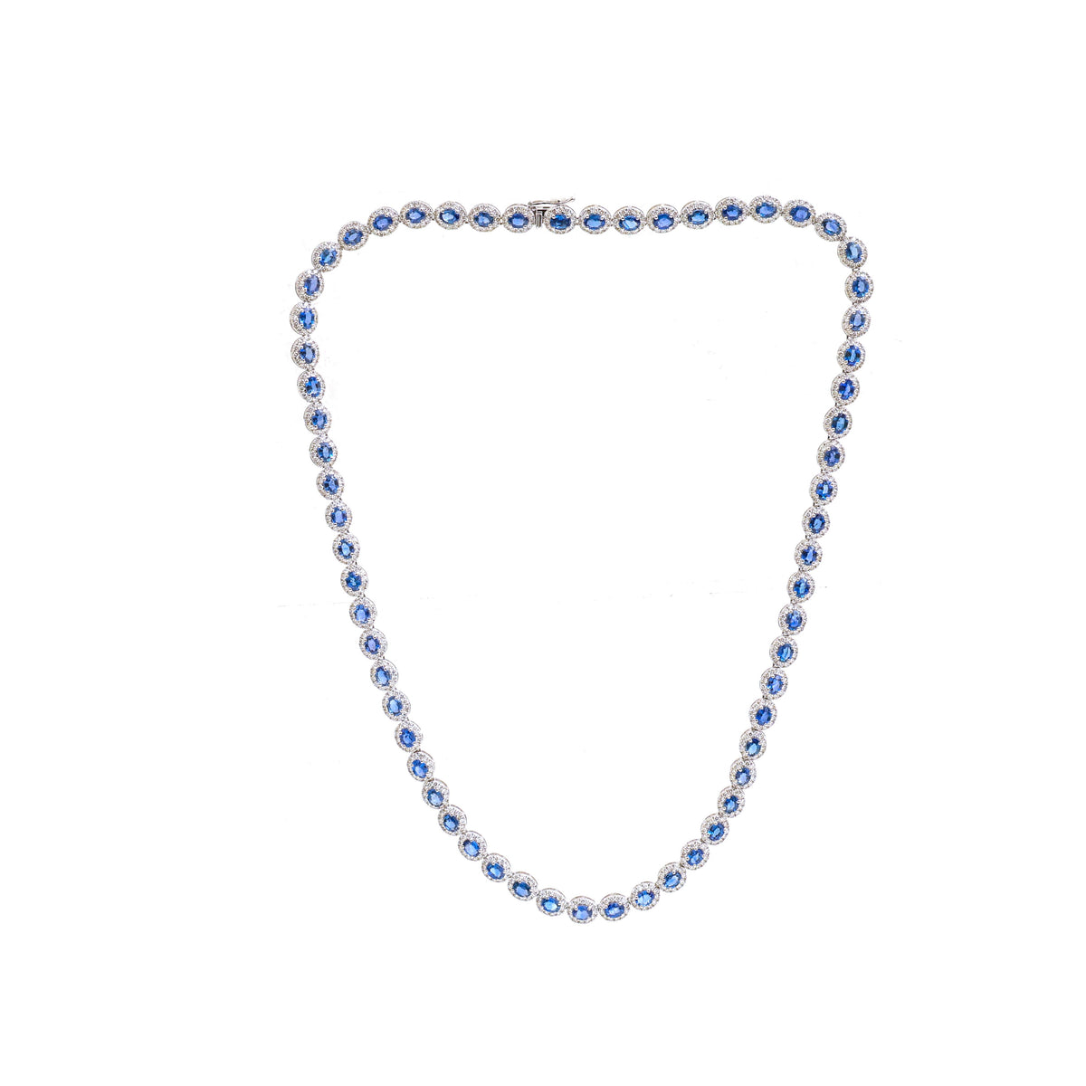 Blue Sapphire Diamond Necklace