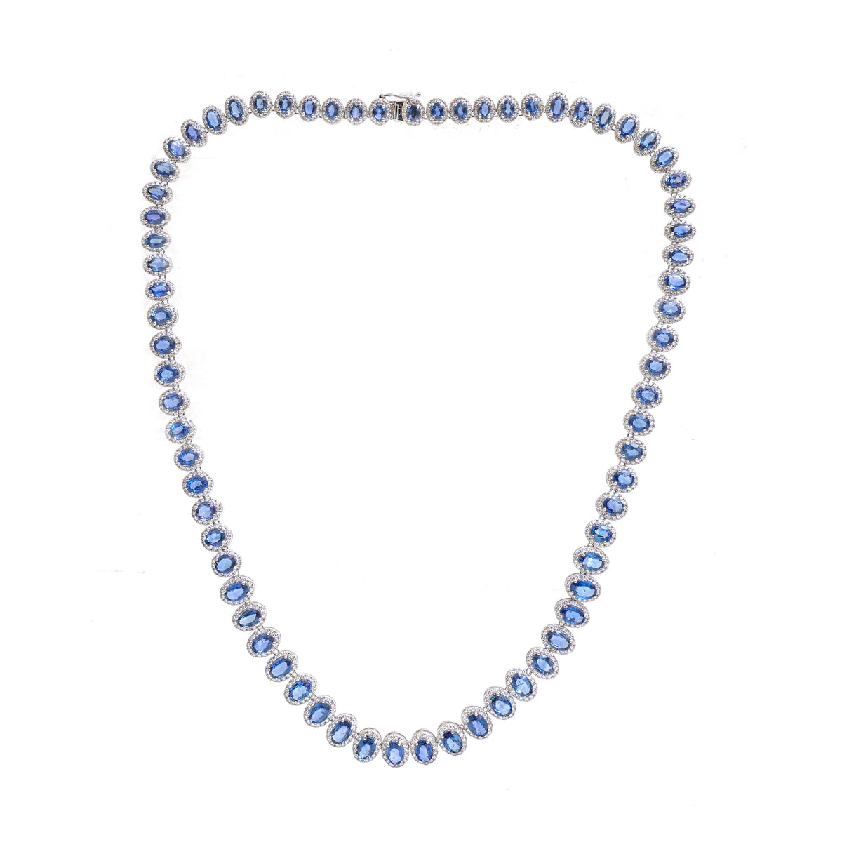 Blue Sapphire Diamond Necklace