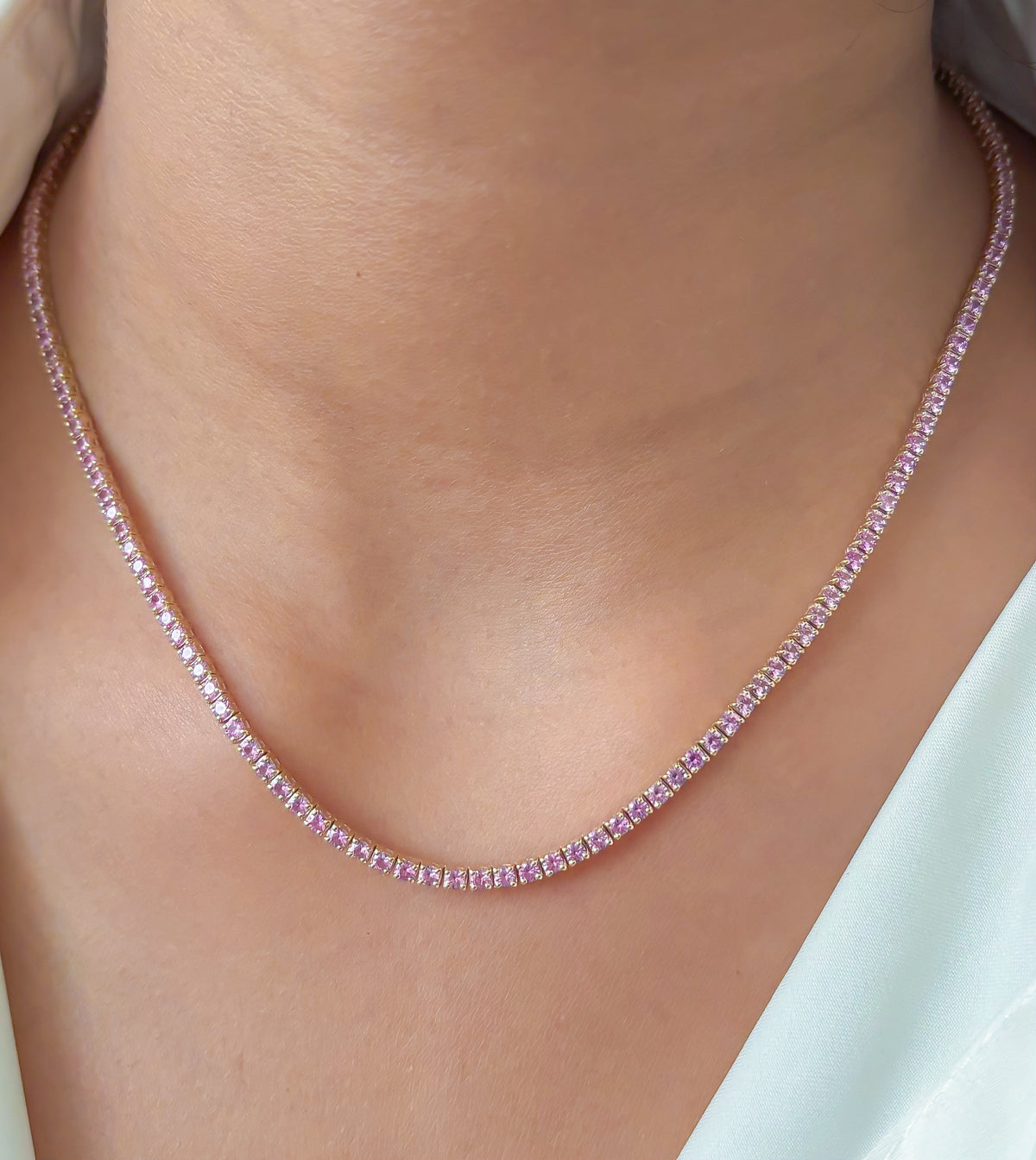 Pink Sapphire Necklace