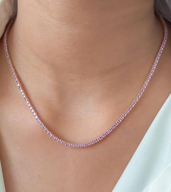 Pink Sapphire Necklace