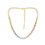 Rainbow Sapphire Diamond Necklace