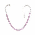 Pink Sapphire Diamond Necklace