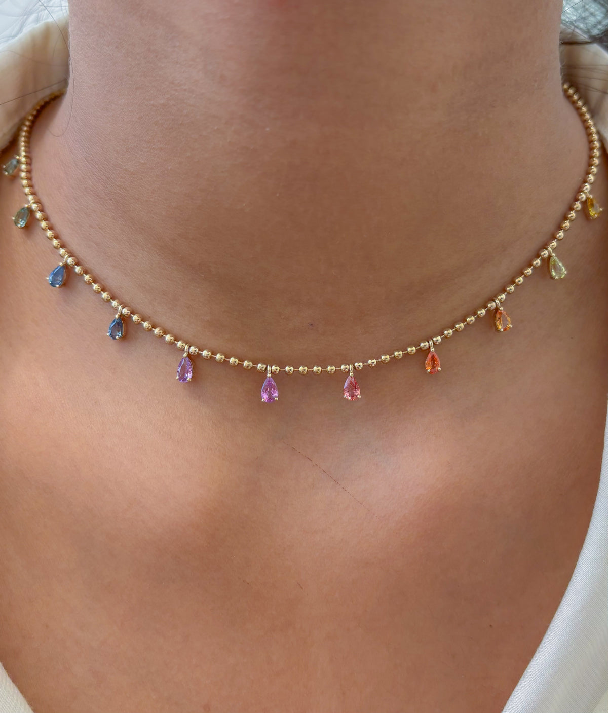 Rainbow Sapphire Necklace