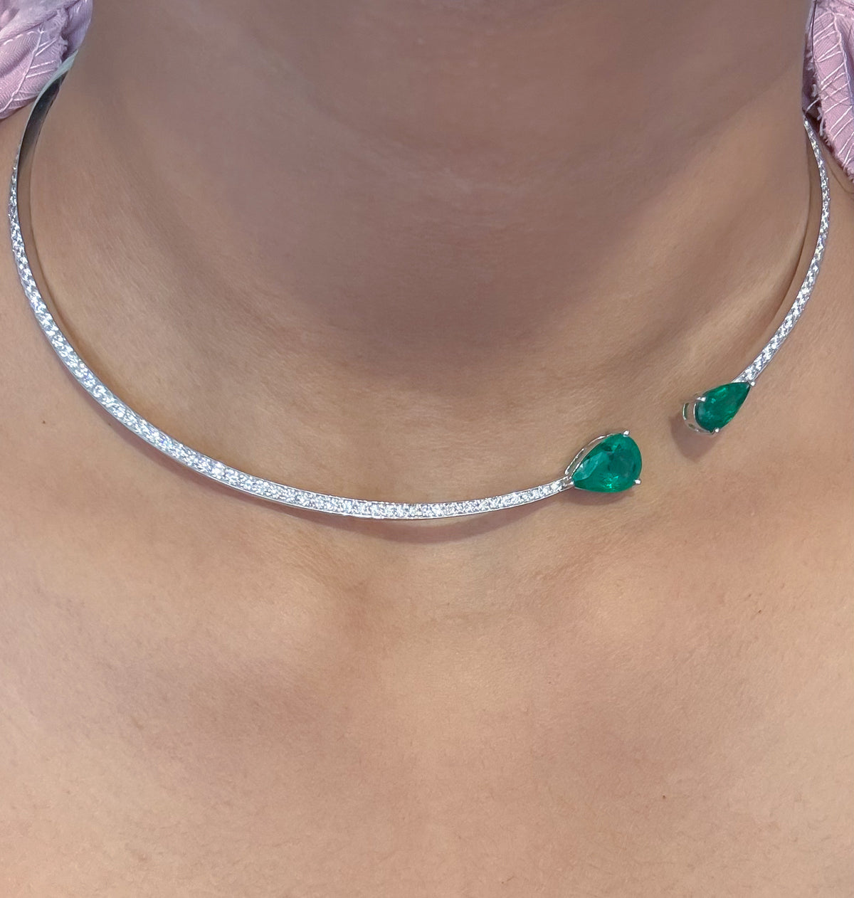 Diamond Emerald Necklace