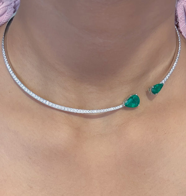 Diamond Emerald Necklace
