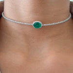 Diamond Emerald Necklace