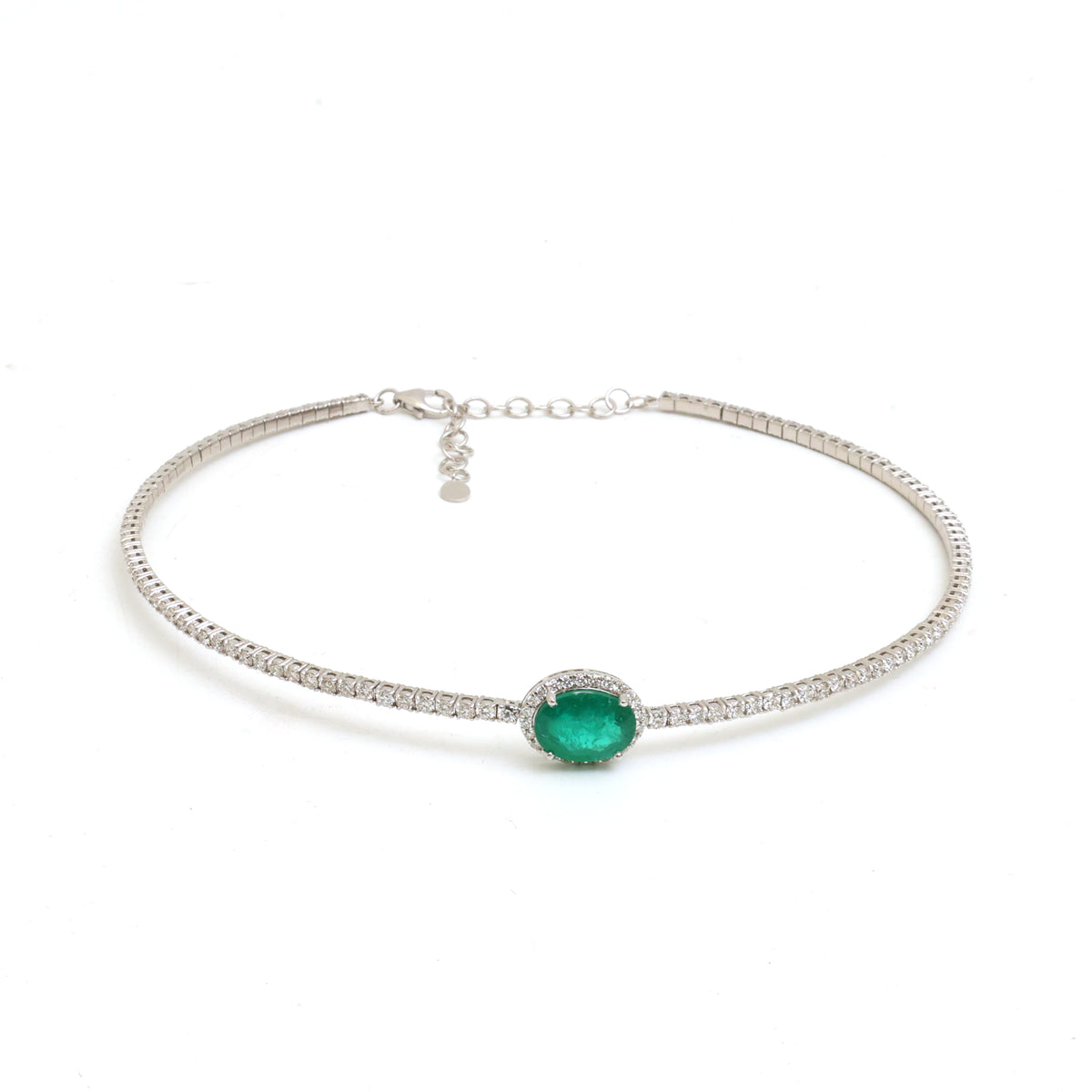 Diamond Emerald Necklace