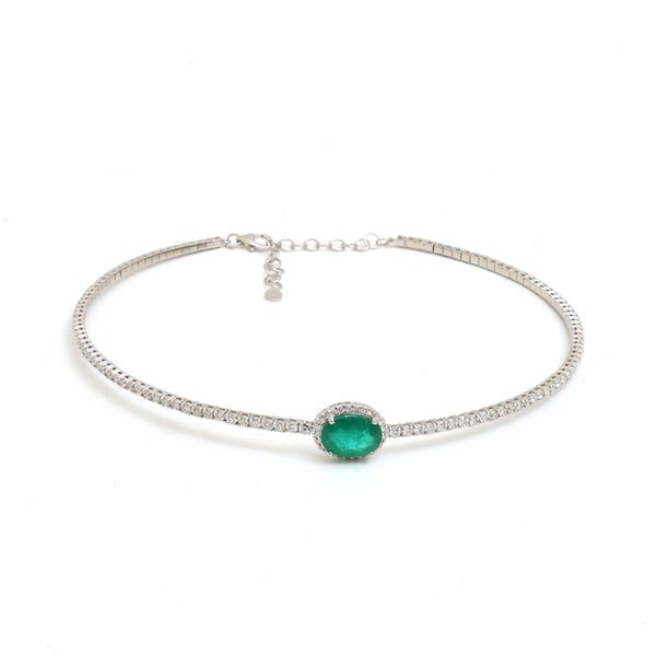 Diamond Emerald Necklace