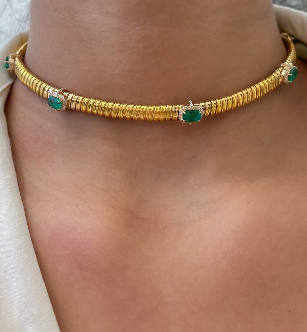 Emerald Diamond Necklace