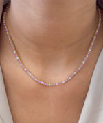Pink Sapphire Diamond Necklace