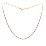 Pink Sapphire Diamond Necklace