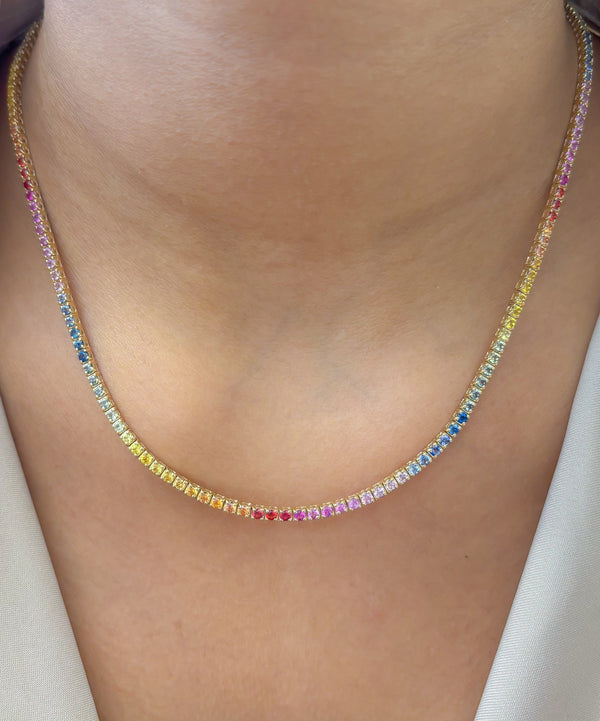 Rainbow Sapphire Necklace