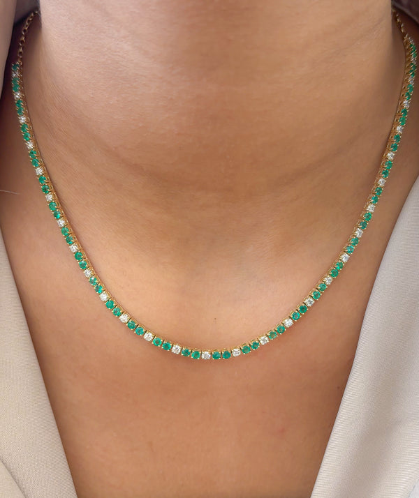 Emerald Diamond Necklace
