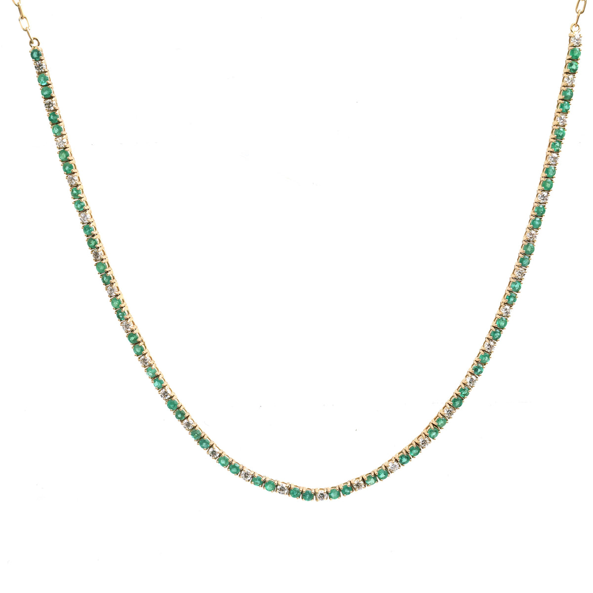 Emerald Diamond Necklace
