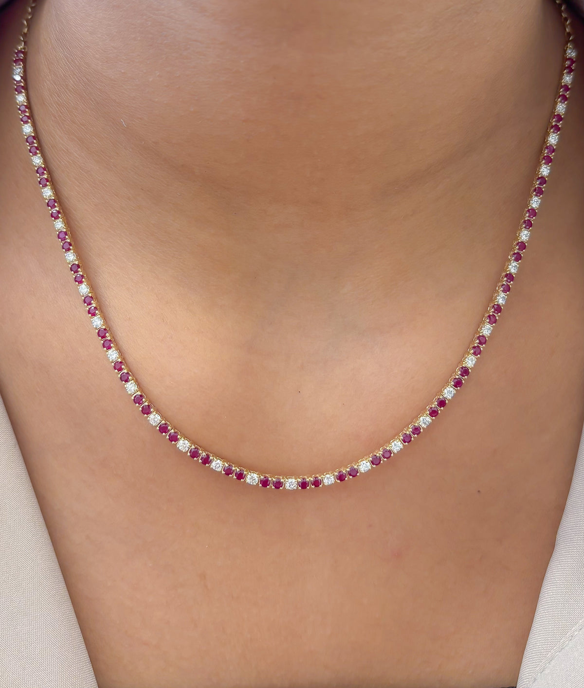 Ruby Diamond Necklace